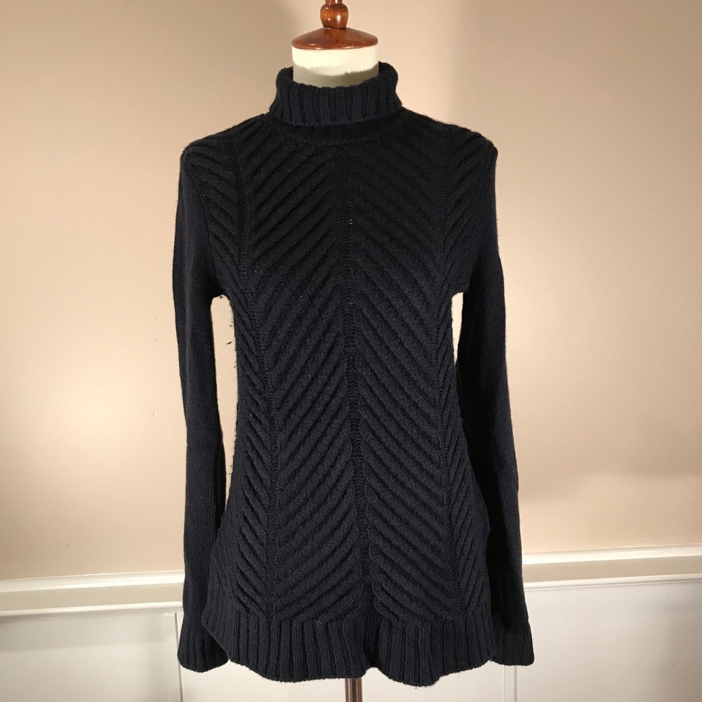 Vince Wool Cable Knit Turtleneck